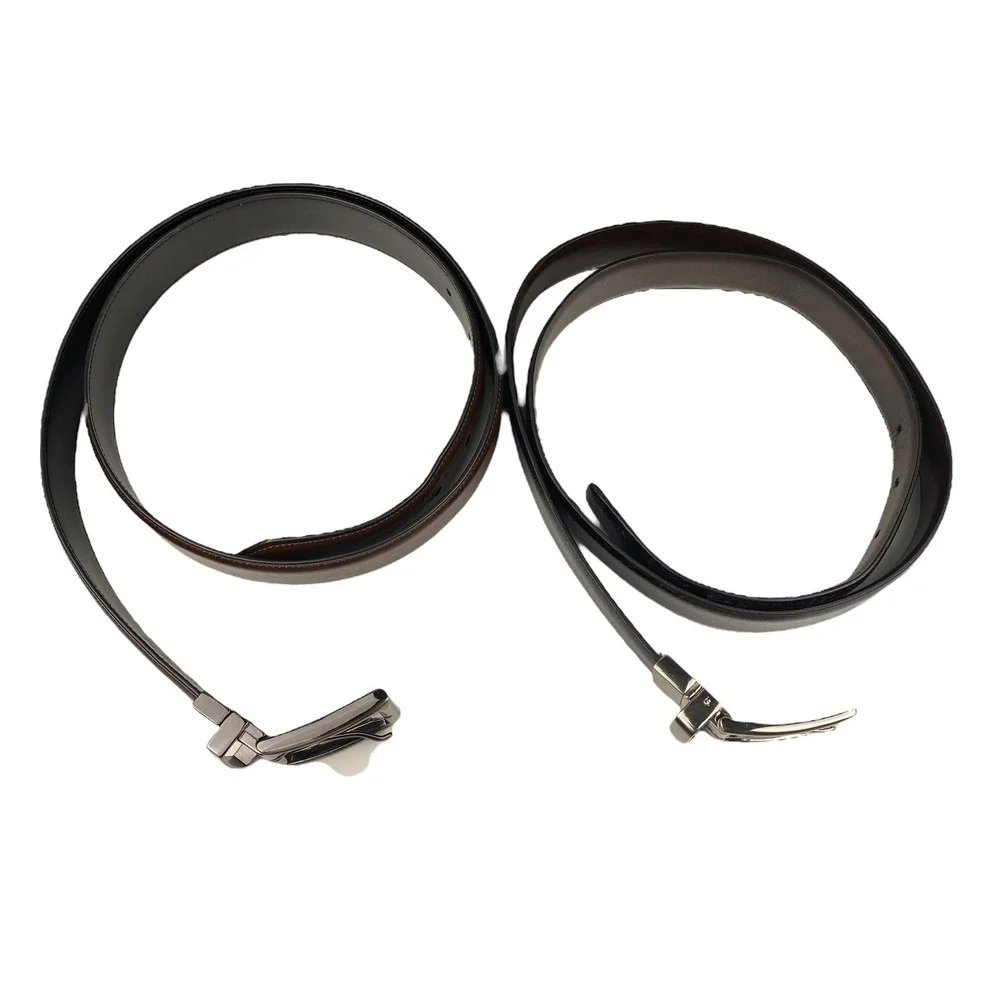 Tommy Hilfiger & Dockers Mens Reversible Leather Belt Bundle Black Brown Size 40